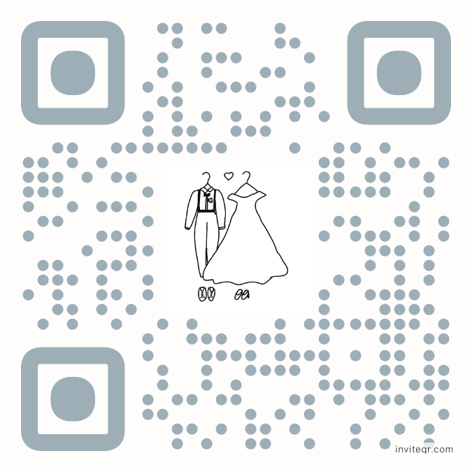 Wedding dress QR code design